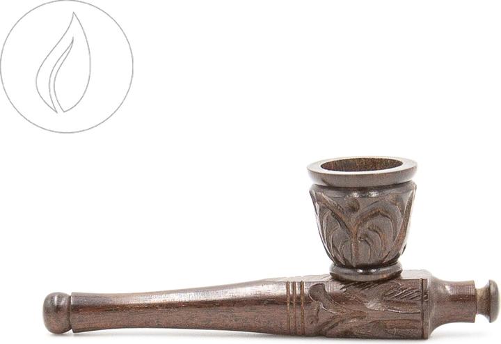 Kulu Carved Shotgun Pipe, Screwable 10.5 cm