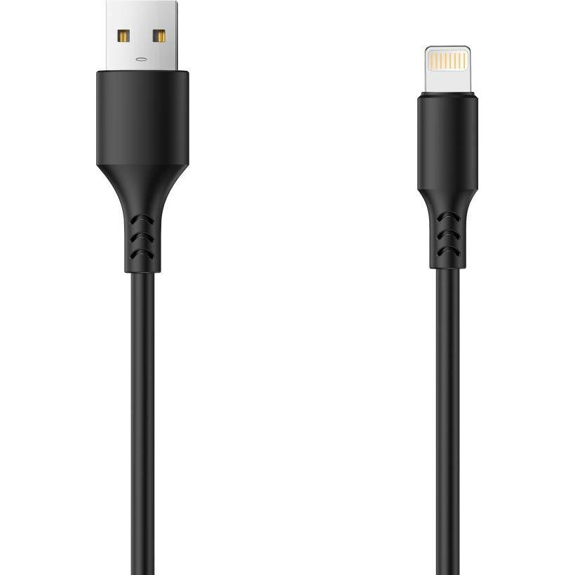Setty Kabel USB - Lightning 1,0 m 2A schwarz NEU (1 m, USB 3.0), USB Kabel
