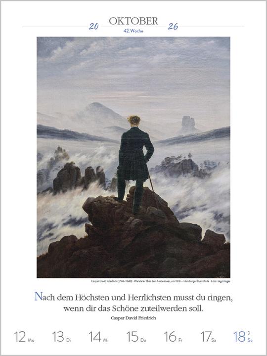 Produktbild Literaturkalender Kunst 2026 (32 x 24 cm)