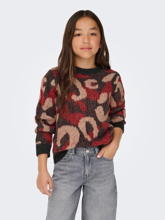 Produktbild Only Normal geschnitten Rundhals Gerippte Ärmelbündchen Pullover Strickpullover (134, 140)