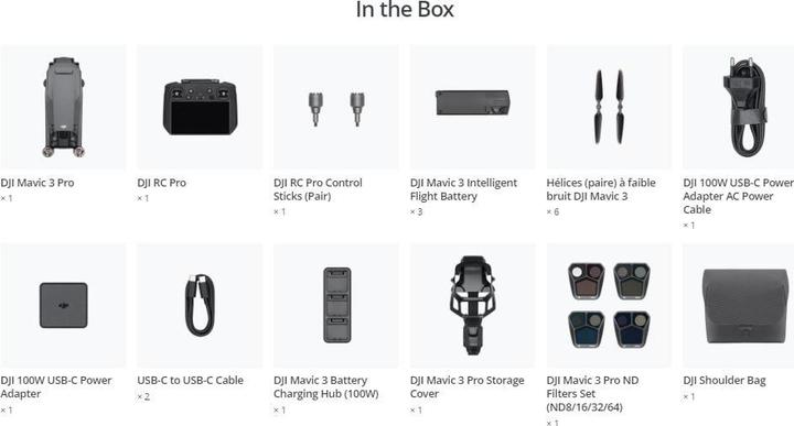 Produktbild DJI Mavic 3 Pro Fly More Combo inkl. RC Pro (43 min, 958 g, 20 Mpx)