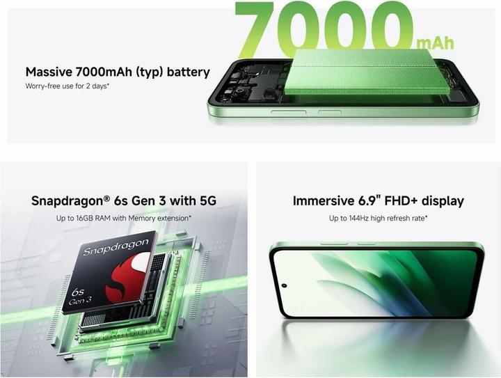 Actual product image Xiaomi Redmi 15 (256 GB, Midnight Black, 6.90", Dual SIM, 5G)