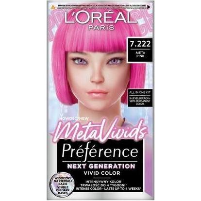 L'Oréal Paris, Haarfarbe, L'Oreal Preference Metavivids Hair Dye 7.222 Meta Pink (7.222 Meta Pink)