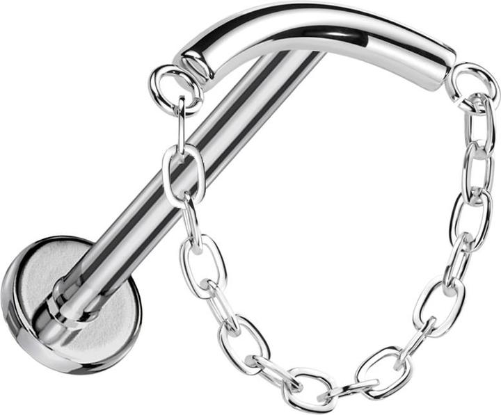 Produktbild Star Piercing Micro Threadless Labret silber stange silber Anhänger Kette (ohne Messing, Titan G23)