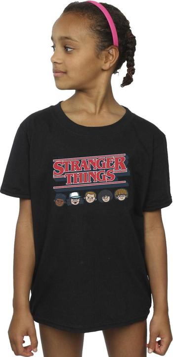 Produktbild Netflix Stranger Things Caricature Logo TShirt Mädchen (140, 146)