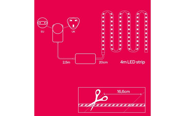 Produktbild Innr Smart Flex strip FL 140 C (RGBW, Neutralweiss, Kaltweiss, Warmweiss, 400 cm, Indoor)