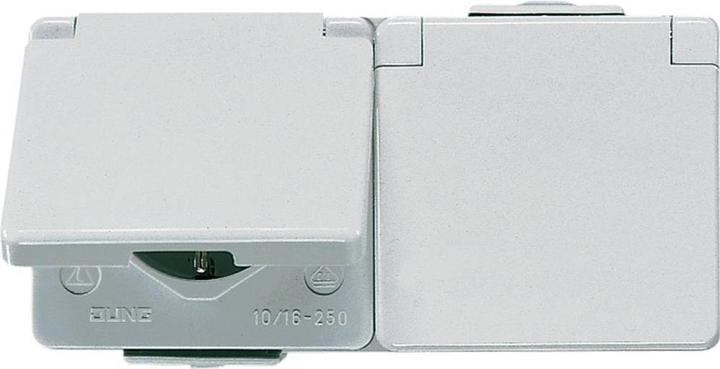 JUNG Schalterprogramm 2fach Aufputzgehäuse Steckdose