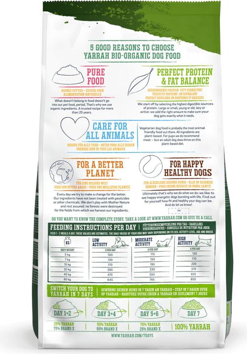 Produktbild Yarrah Trockenfutter Dog TF Bio Vega, 2 kg, Adult (Adult, 1 Stk., 2000 g)