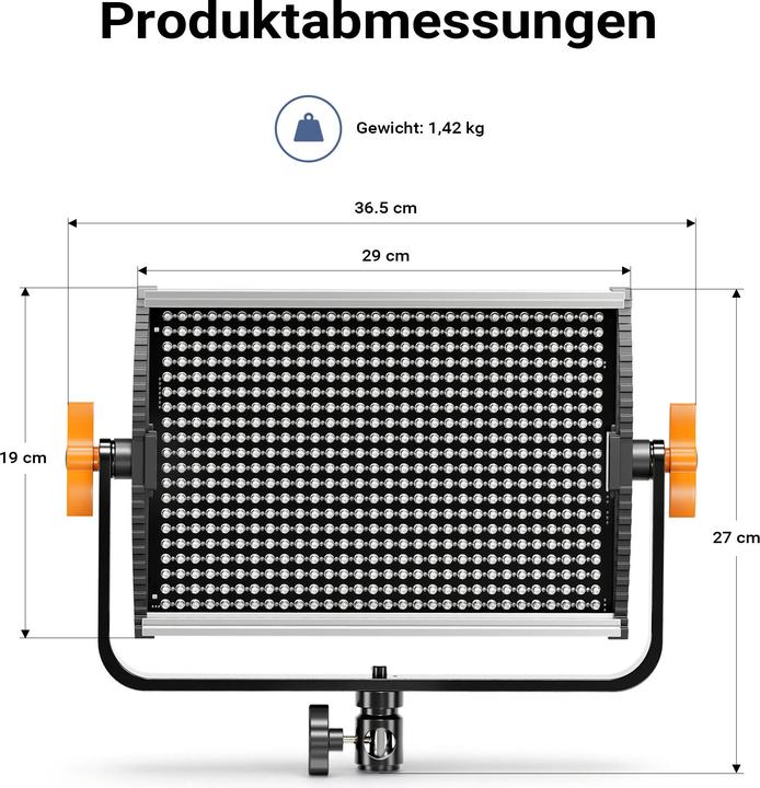 Produktbild Walimex pro LED Niova 900 Daylight und Stativ 2er Set Lichtstativ Flächenleuchte (Flächenleuchte)