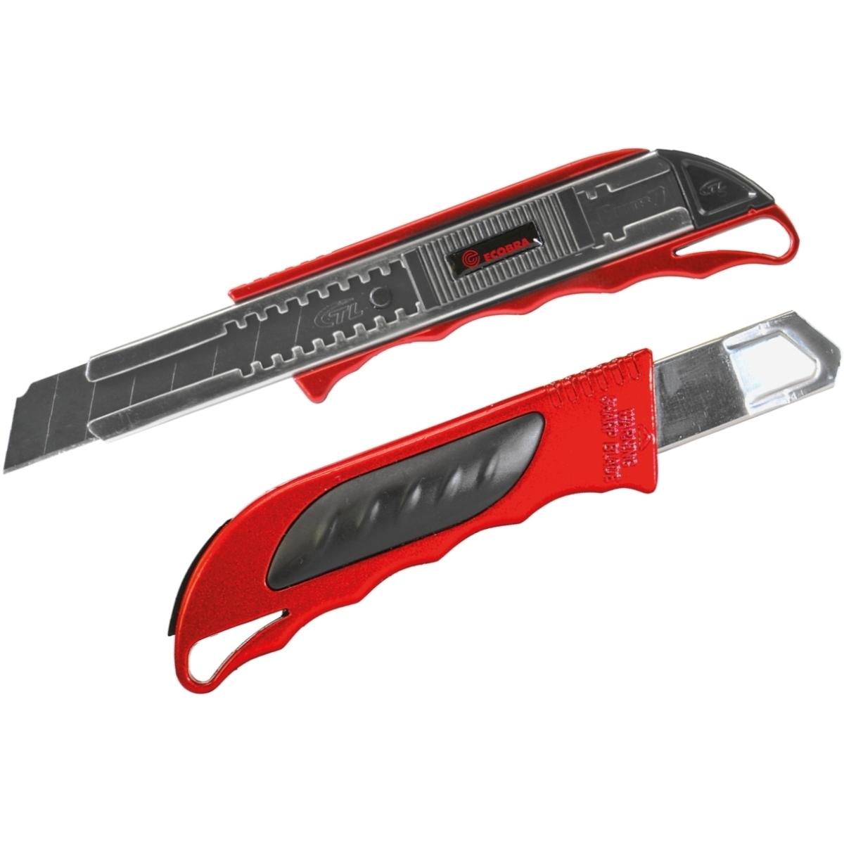 Ecobra, Cutter, Cutter Premium 18 mm mit Sägeklinge und Carbonstahlklinge (Cutter)