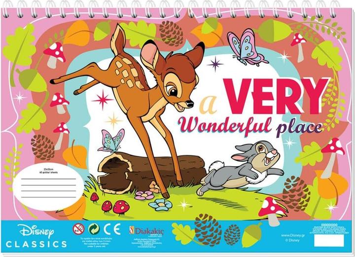 Produktbild Disney Bambi Malvorlagen mit Schablone und Stickerbogen