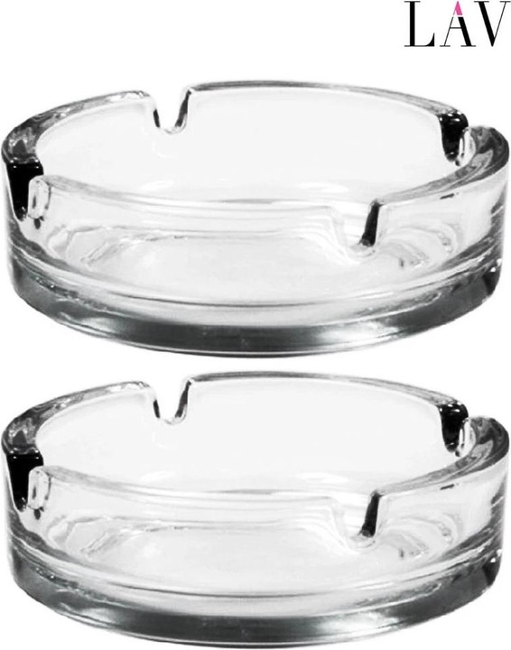 Produktbild LAV 2er-Set Glas ASCHENBECHER transparent stapelbar 10,6×3,4cm