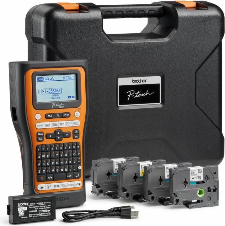 Produktbild Brother PT-E560BTSP Electrician Labelling Kit, integrated Bluetooth and automatic cutter (Up to 24 m