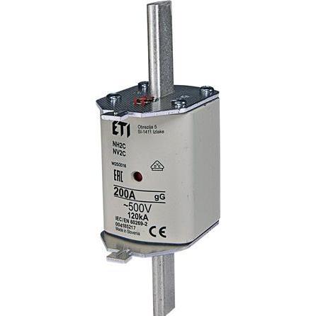 Csdk SL, Sicherung, Sicherung NH2C 200A gG, 500V AC, Ausschaltvermögen 120kA, Norm IEC 60269-1, IEC 60269-2, mit Statusa