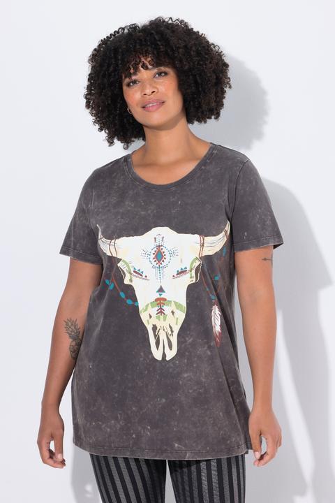 Actual product image Angel of Style T-shirt, comfort fit, cow skull print (46)