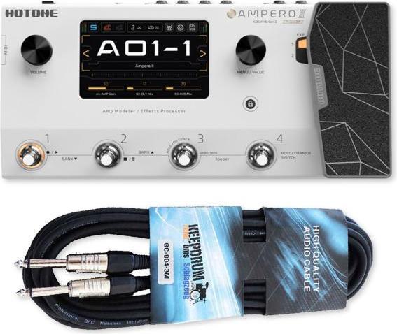 Hotone Effektgerät Ampero II Amp-Modeler mit Kabel (Amp Modeller)