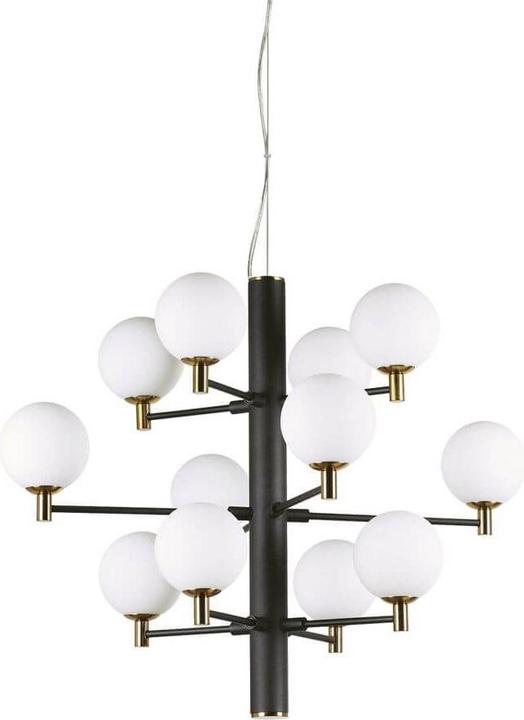 Actual product image Ideal lux COPERNICO G9 pendant light 12x ⌀710mm dimmable black warm white 197319 (G9, 370 lm)