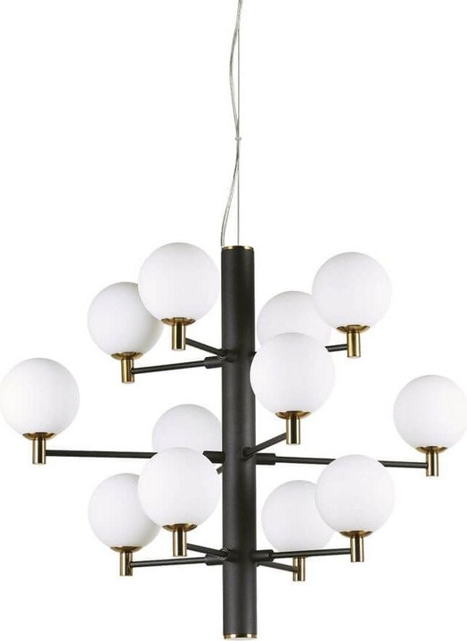 Immagine prodotto Ideal lux COPERNICO G9 luce a sospensione 12x ⌀710mm dimmerabile nero bianco caldo 197319 (G9, 370 lm)