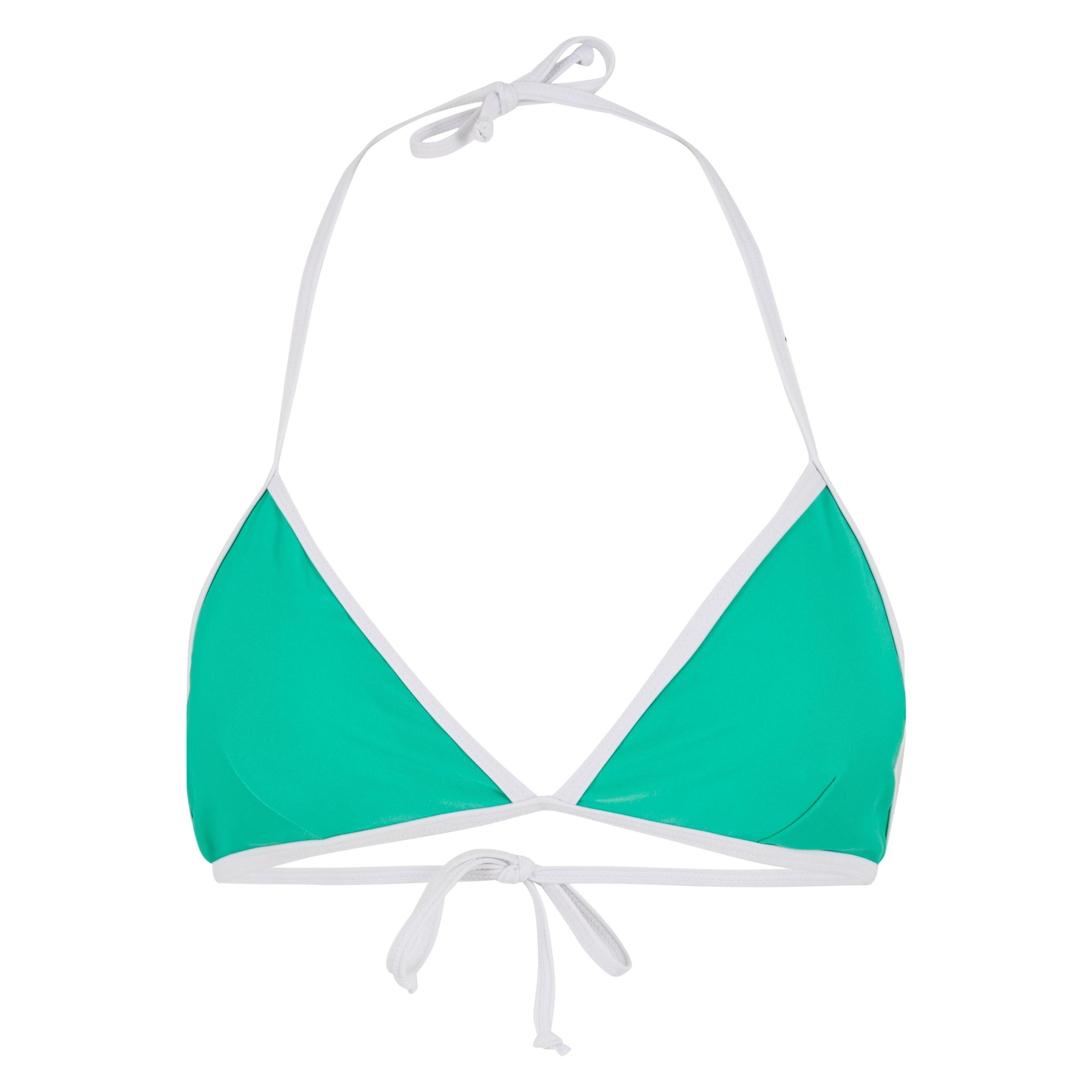 Urban Classics, Damen, Bikinis, Ladies Retro Triangle Bikini Froggreen/white M, Grün, Mehrfarbig, Weiss, (M)