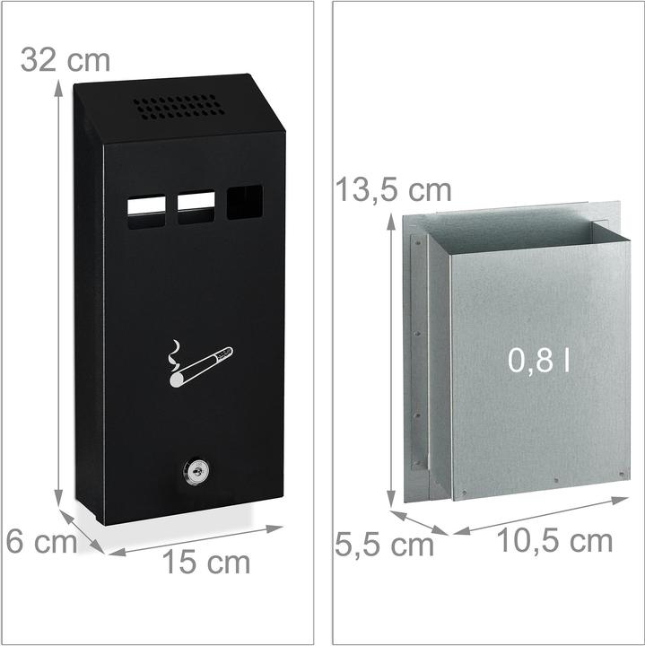 Immagine prodotto Relaxdays Posacenere muro