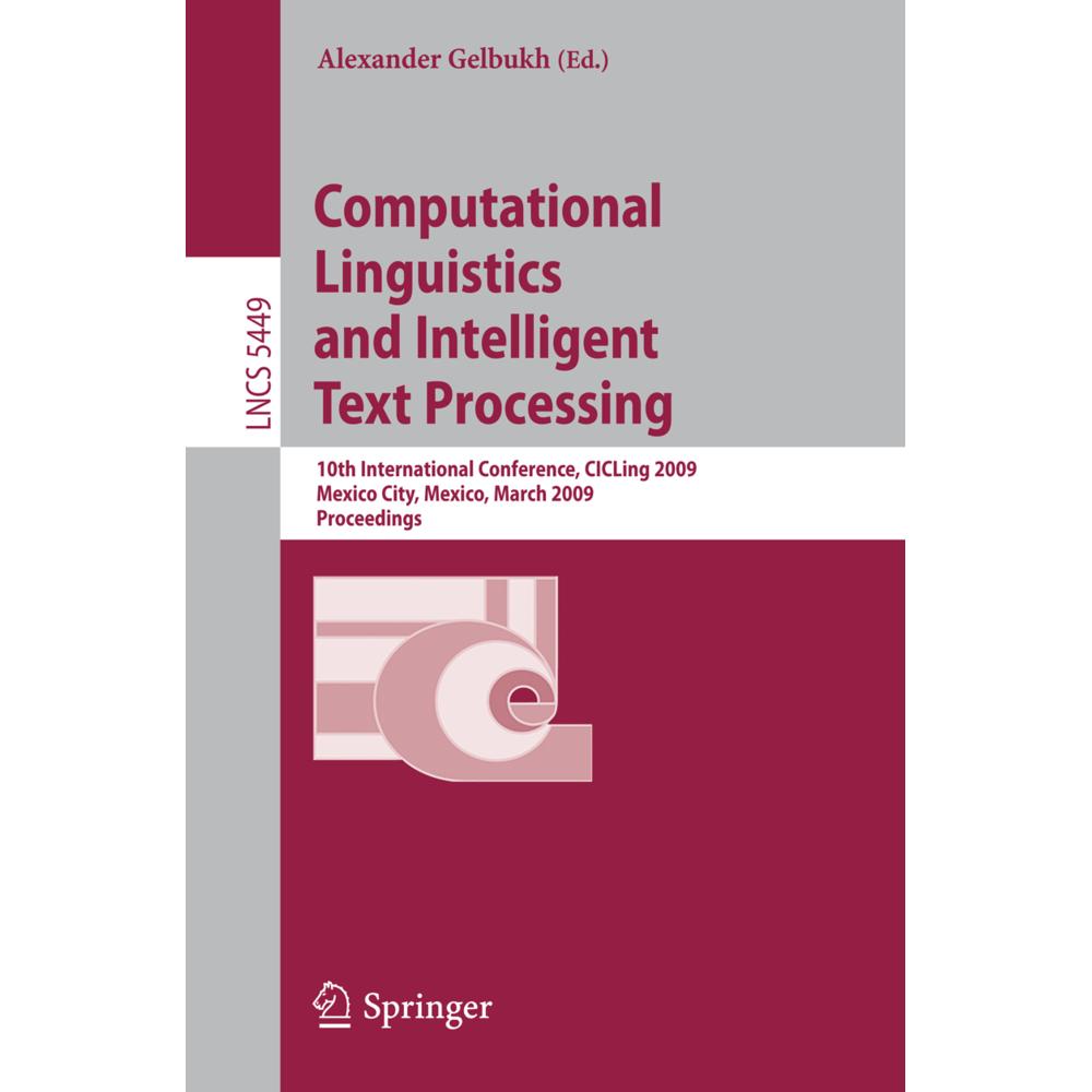 Computational Linguistics and Intelligent Text Processing, Fachbücher von Alexander Gelbukh