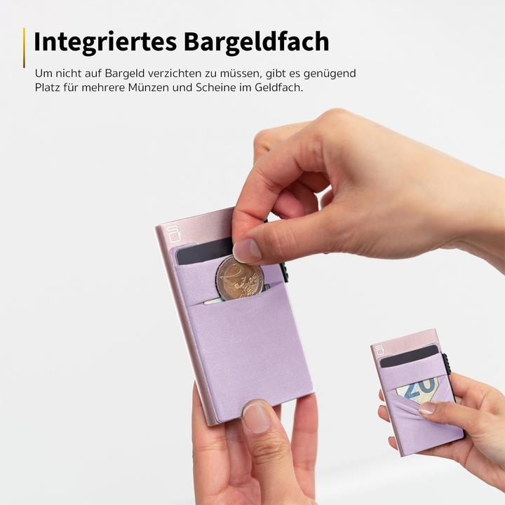 Produktbild Only-Bags.Store Kartenhalter mit Münzfach | Credit Card Holder Slim Wallet | Kartenhalter mit RFID-Geldbörse |