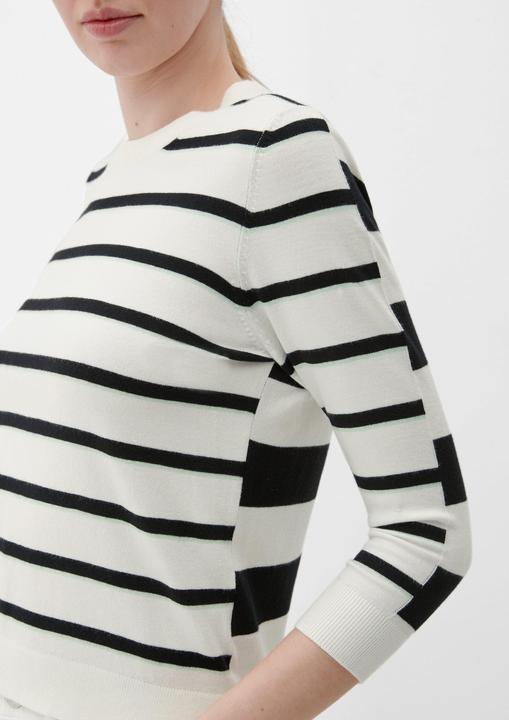Produktbild s.Oliver Strickpullover Strickpullover mit Ringelmuster (36)