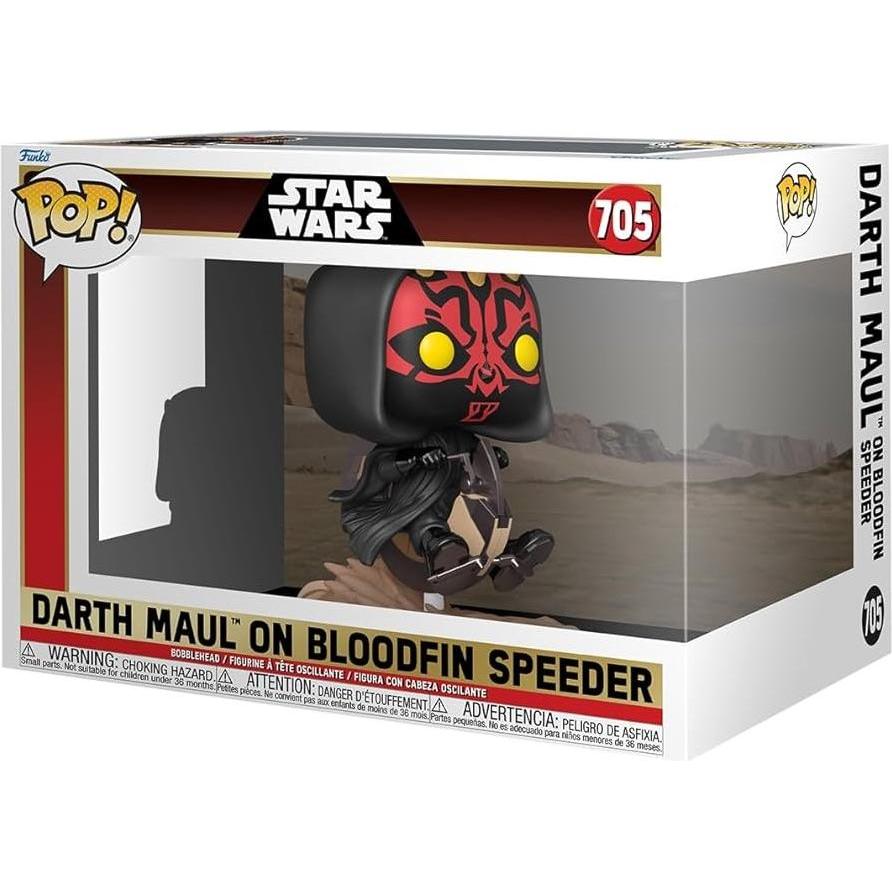 Thumbnail - Funko Star Wars POP! Rides Deluxe Vinyl Figur Darth Maul on Bloodfin 9 cm