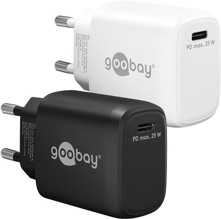 Image du produit Goobay Chargeur rapide USB-C Power Delivery Compact (25 W, 1 portion)
