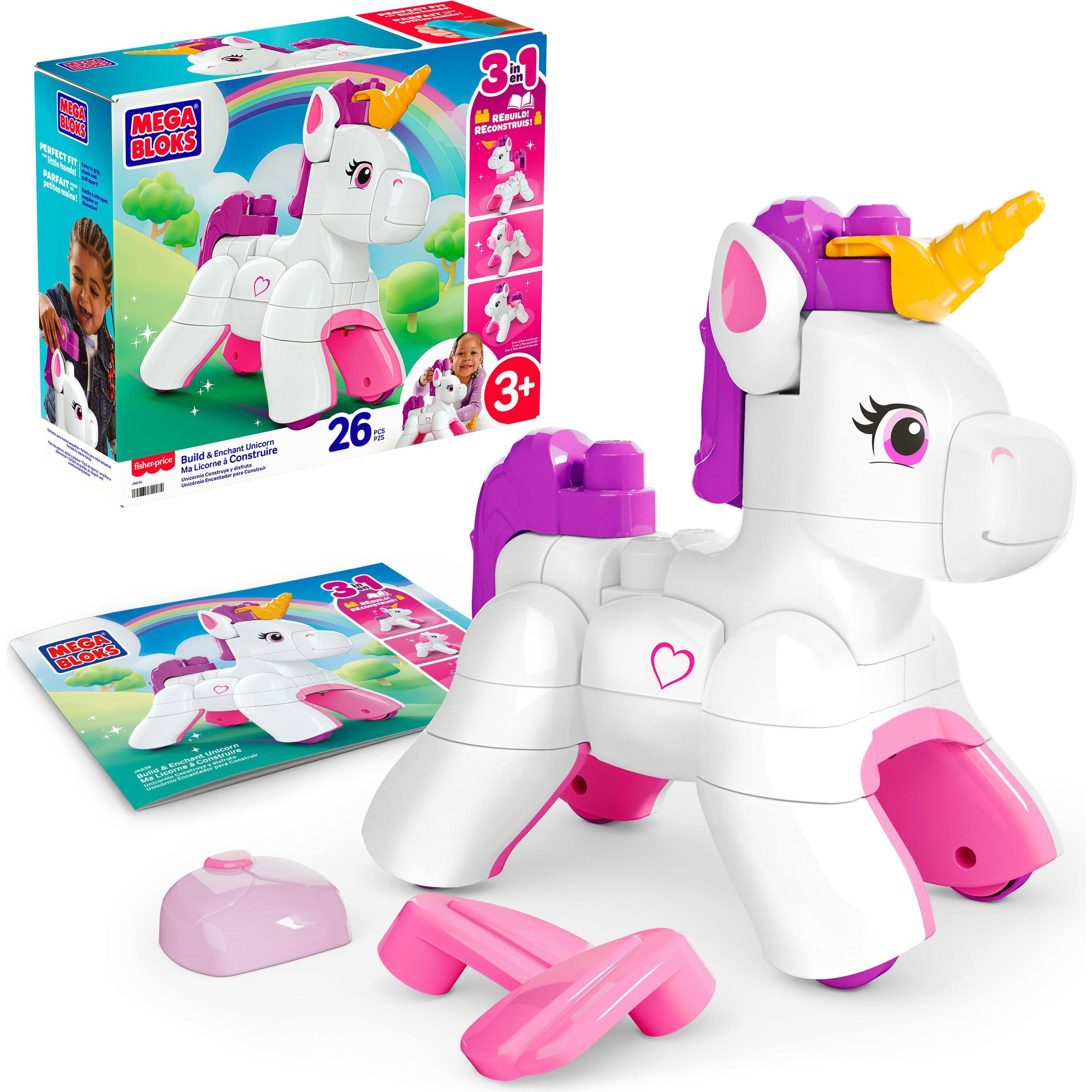 0 MEGA BLOKS Bau- und Zaubereinhorn