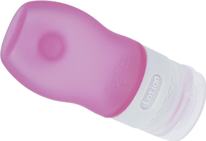 Produktbild Silikon Flasche für 37 ml Inhalt, pink, mit Saugnapf
