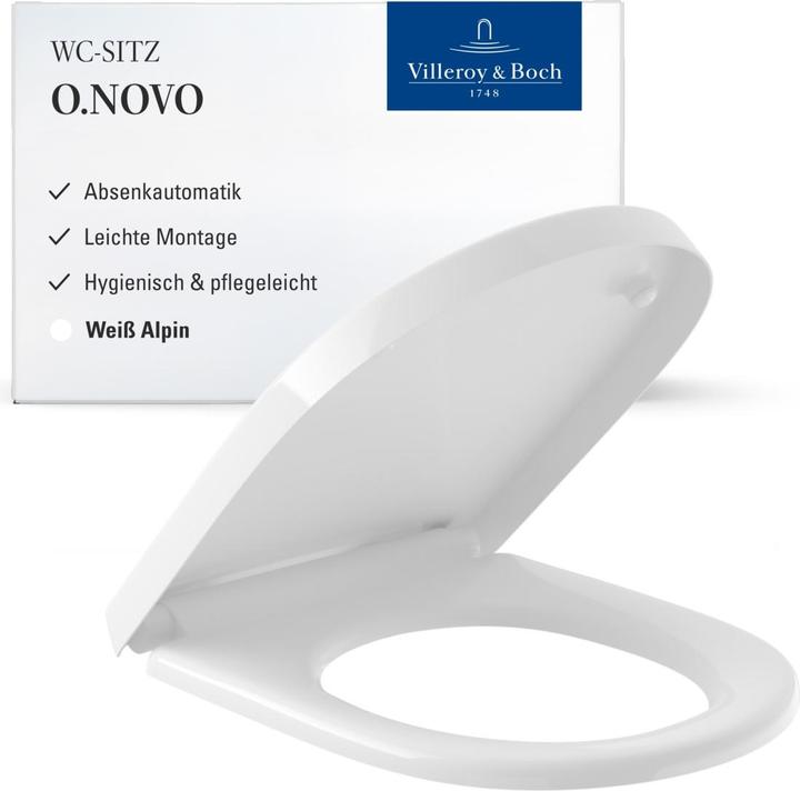 Immagine prodotto Villeroy & Boch Sedile per WC O.novo, con chiusura ammortizzata e sedile rimovibile