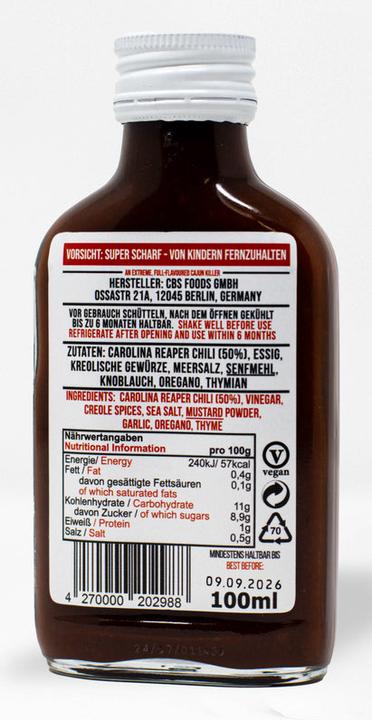 Immagine prodotto Crazy Bastard Sauce Superhot Reaper (100 ml) - Salsa piccante (270 g)