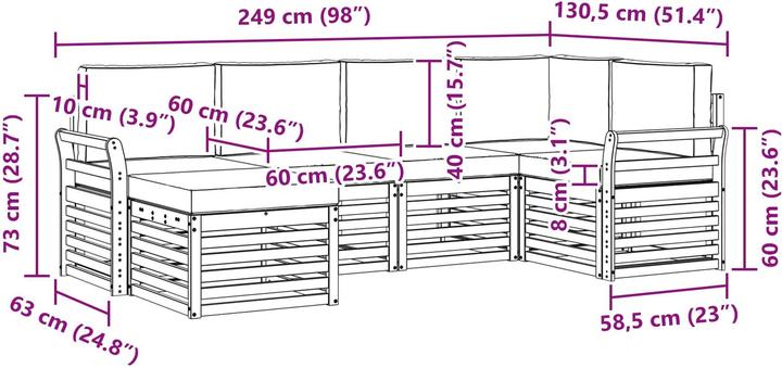 Produktbild vidaXL Outdoor-Sofa