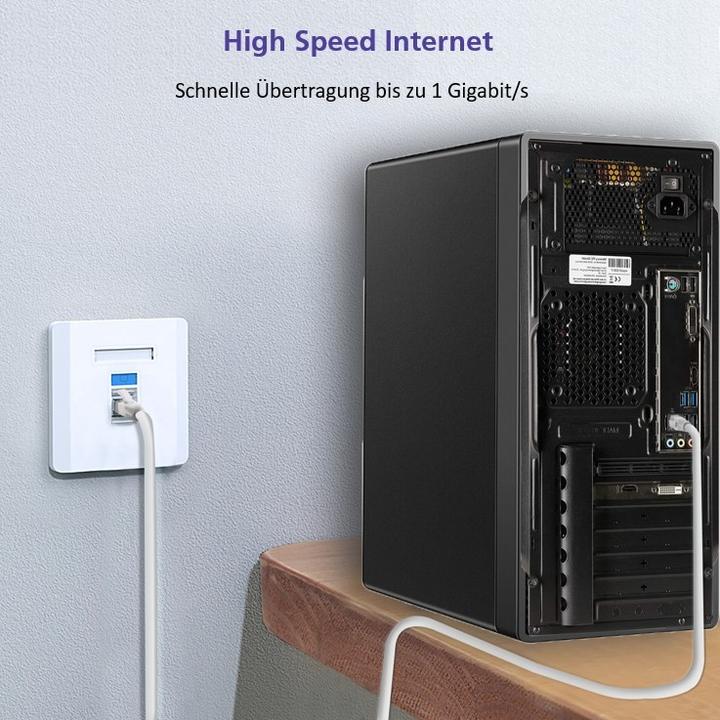 Produktbild Helos Netzwerkkabel (S/FTP, CAT6a, 1 m)