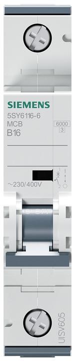 Produktbild Siemens Sicherungsautomat 5SY6 16A Typ B 6kA