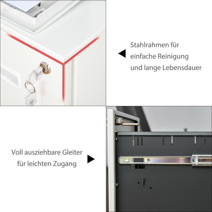 Produktbild Vinsetto Rollcontainer (39 x 48 x 67 cm)
