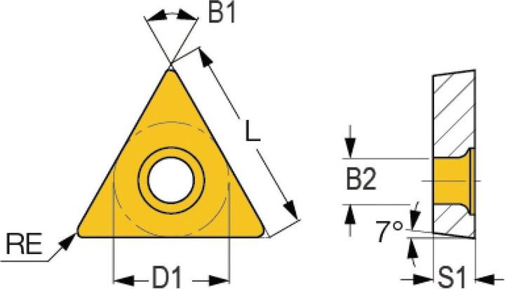 Actual product image Optimum Carbide replacement inserts ISO TCMT110204