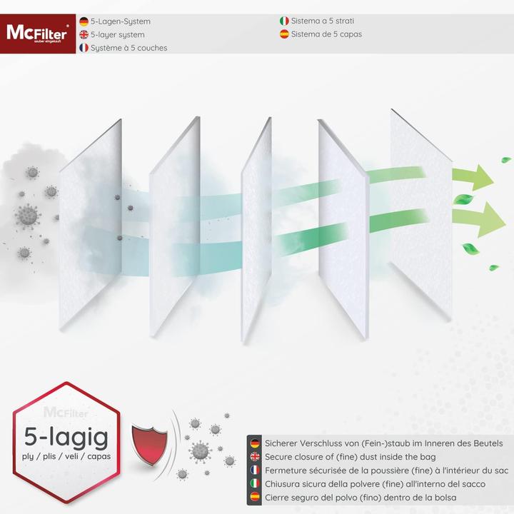 Produktbild Mc Filter 20 Stück Staubsaugerbeutel DSM 37 (20 x)