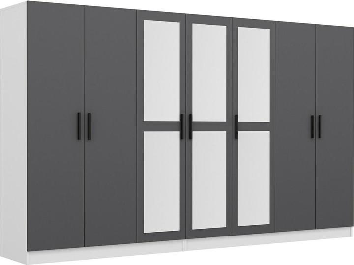 Blanc, Gris anthracite, Miroirs