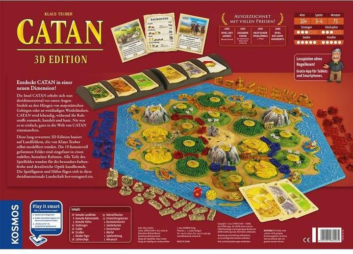 Actual product image Kosmos FKS6822620 - Catan - 3D Edition, board game, for 3-4 players, ages 10+ (DE edition) (German, 3 - 4 Players)