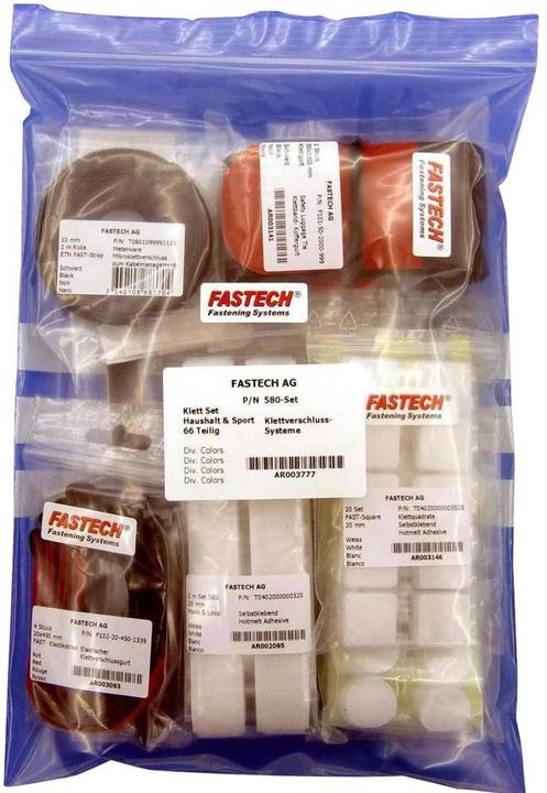 Actual product image Fastech Velcro set 64 parts (Velcro cable ties, 1 pcs.)