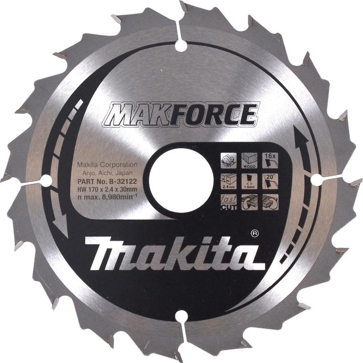 Produktbild Makita MAKFORCE Sägeb. 170x30x16Z