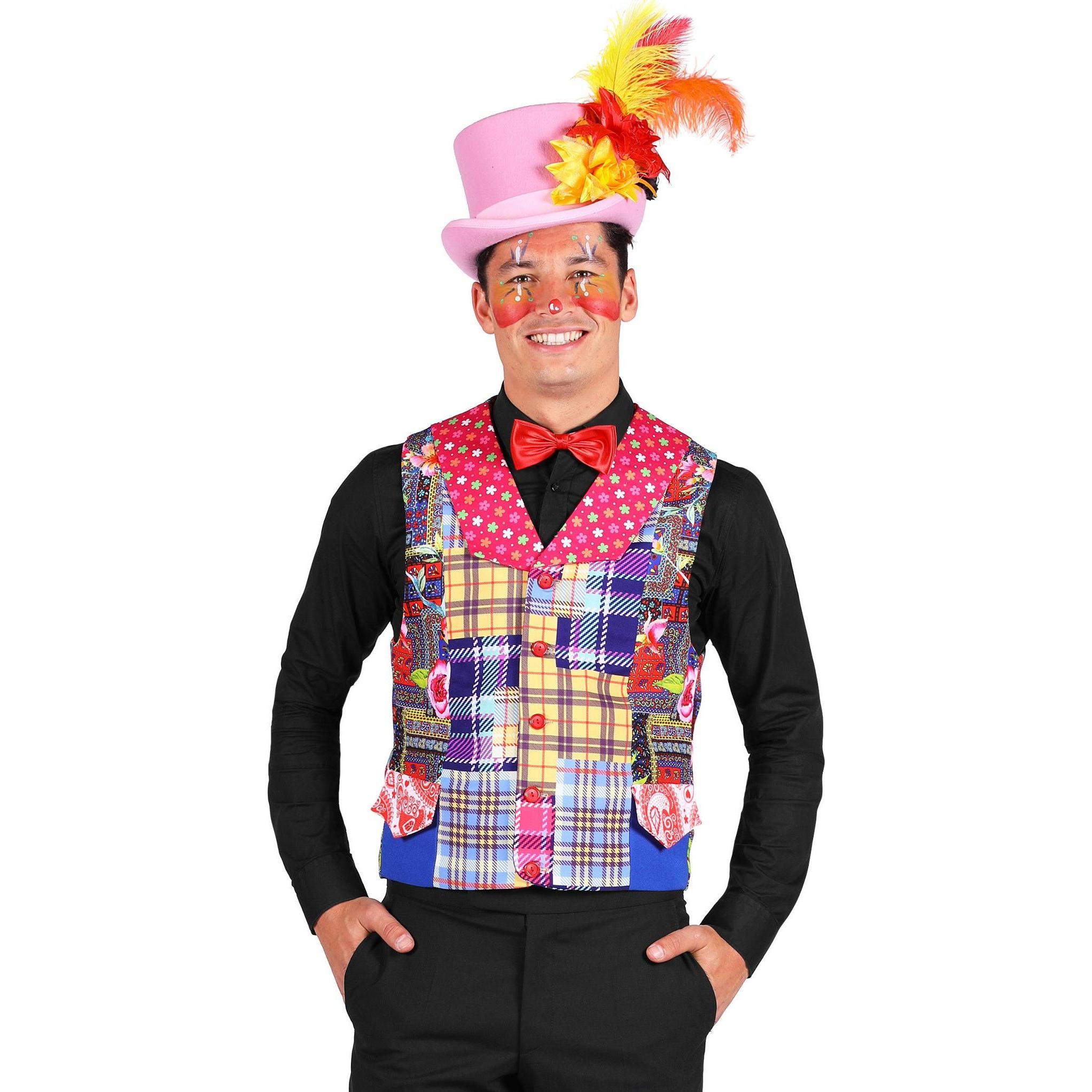 Thetru Flickenweste Clown - Kostüm Zubehör für Fasching (L)