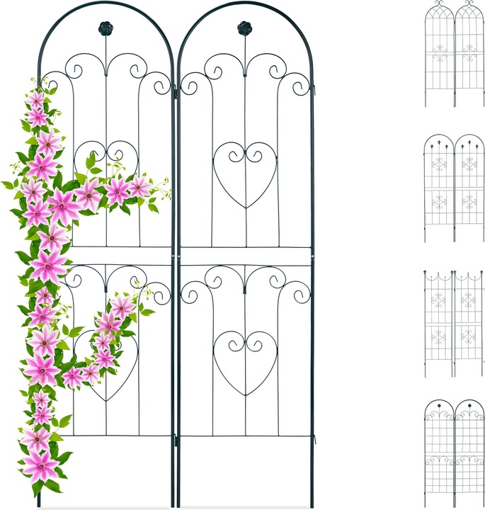 Immagine prodotto Relaxdays Set da 2 grigliati per rampicanti (1.50 cm, 50 cm)