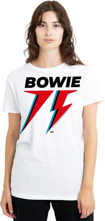 Actual product image David Bowie Unisex Adult 75 Logo T-Shirt (XXL)
