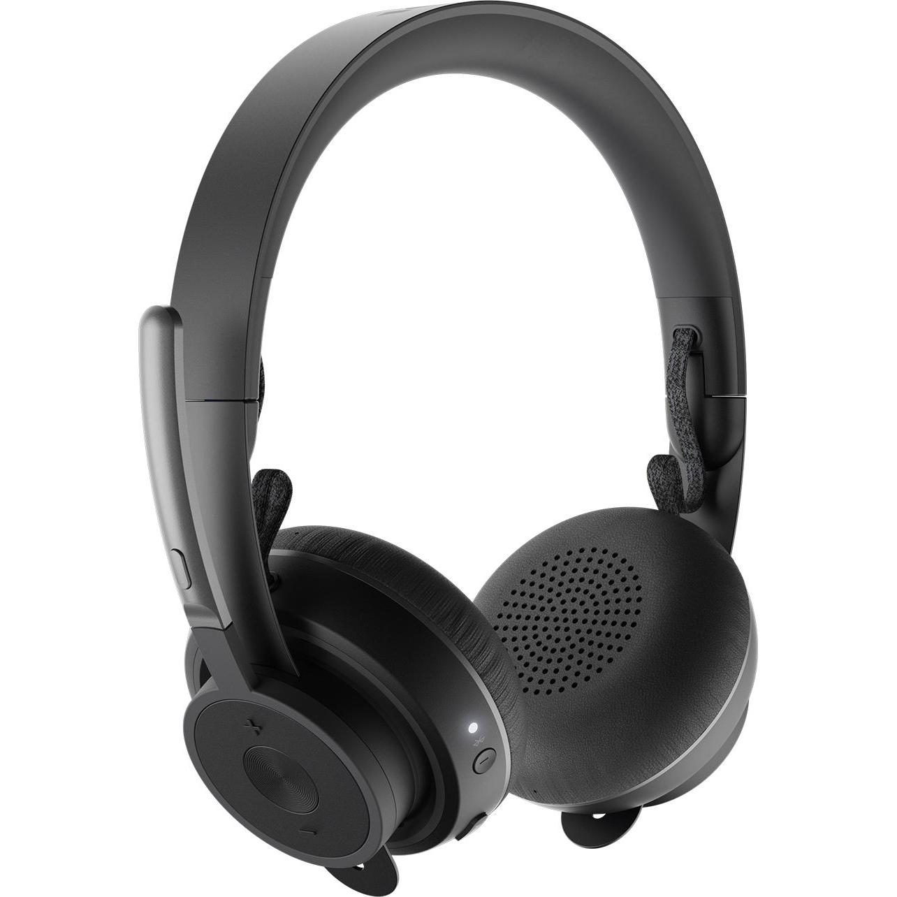 Logitech Headset Zone Wireless Plus UC (Senza fili, USB-A, Team Microsoft), Cuffie da ufficio, Nero