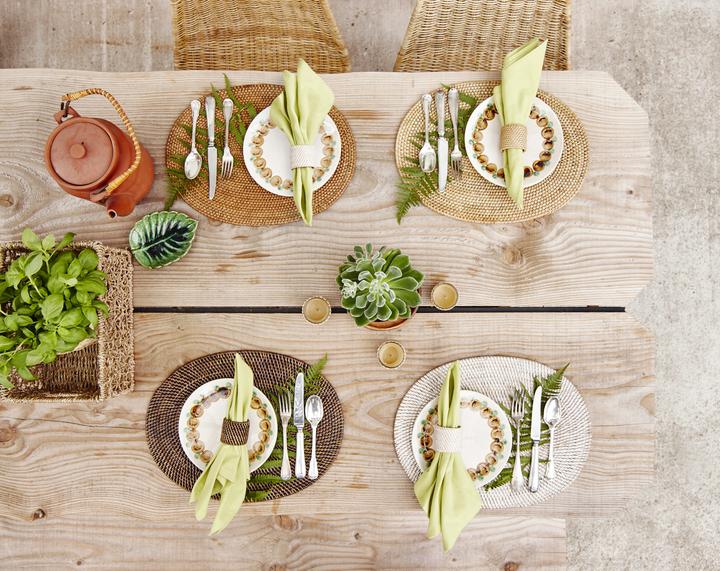Produktbild Tiseco Serviettenring Rattan (4x)