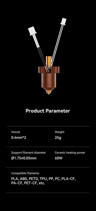 Actual product image Creality Heating element Ender 3V3 KE Ceramic heating block set (Blast pipe)