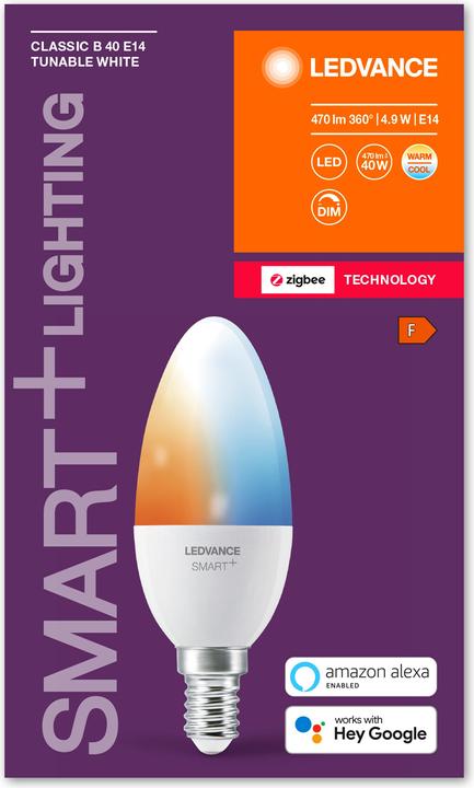 Produktbild Ledvance Smart+ Candle Tunable White Zigbee (E14, 470 lm, 1x)